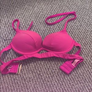 Pink bikini top